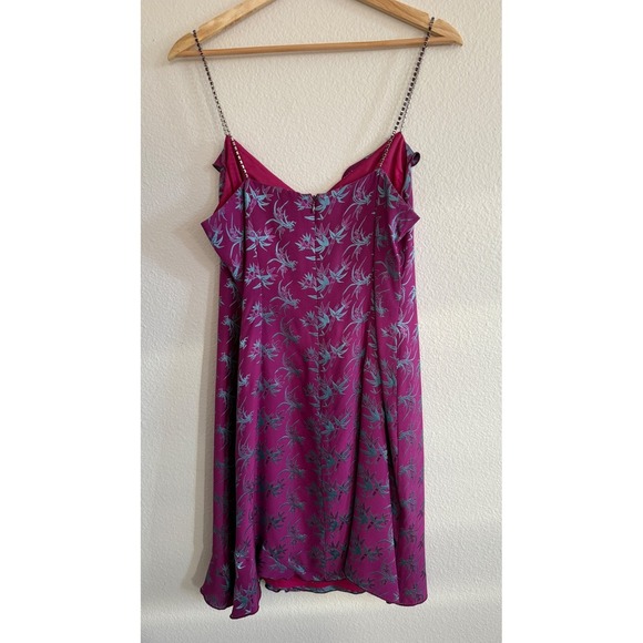 Nanette Lepore VINTAGE Y2K Silk Dress Sz 12P Rhinestone Straps - Picture 15 of 15